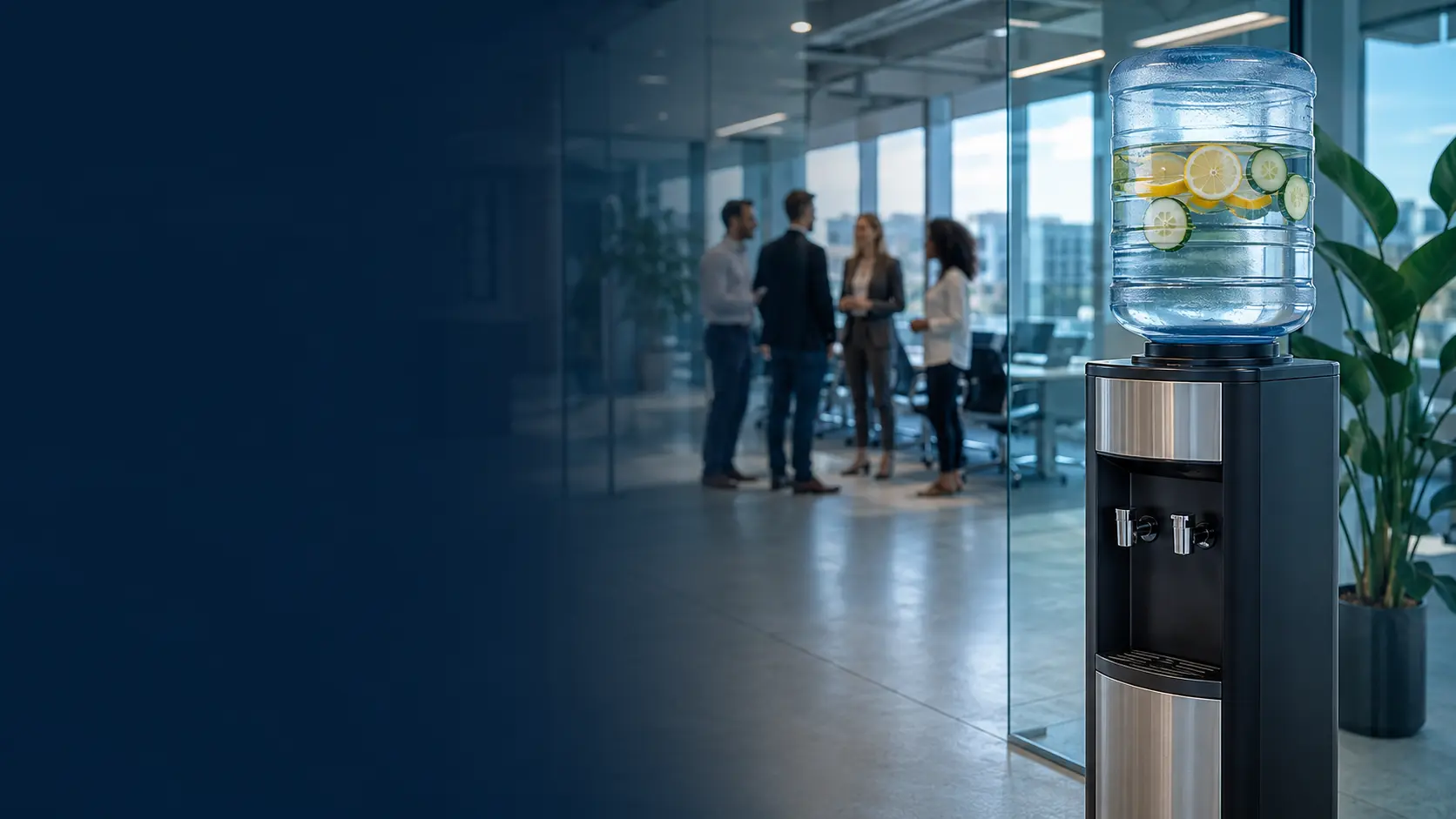 WaterInfused bottles ready for a modern Phoenix workplace